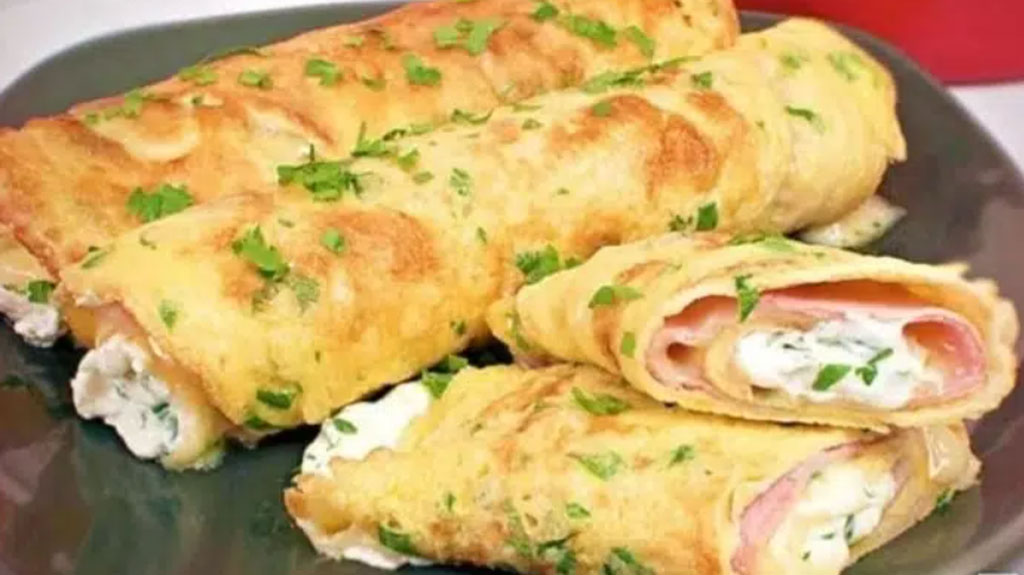 Omelete de presunto e queijo