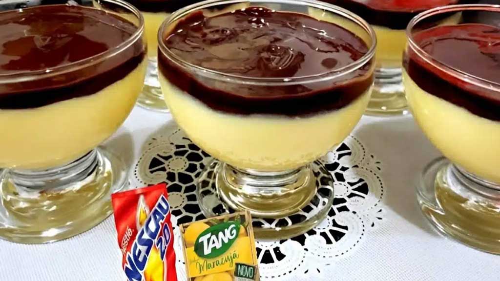 Mousse de nescau com tang