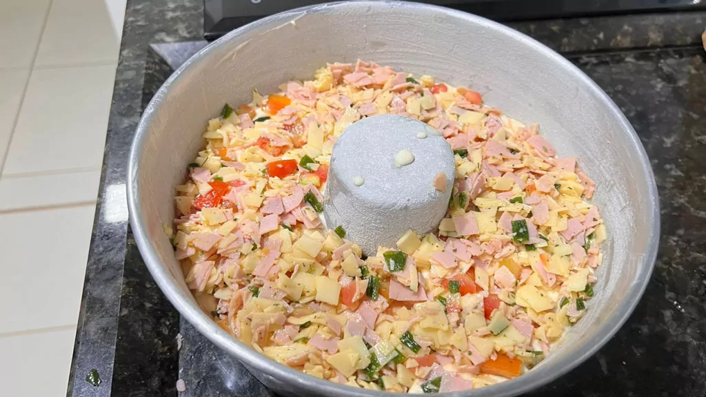 Torta fácil de presunto e queijo