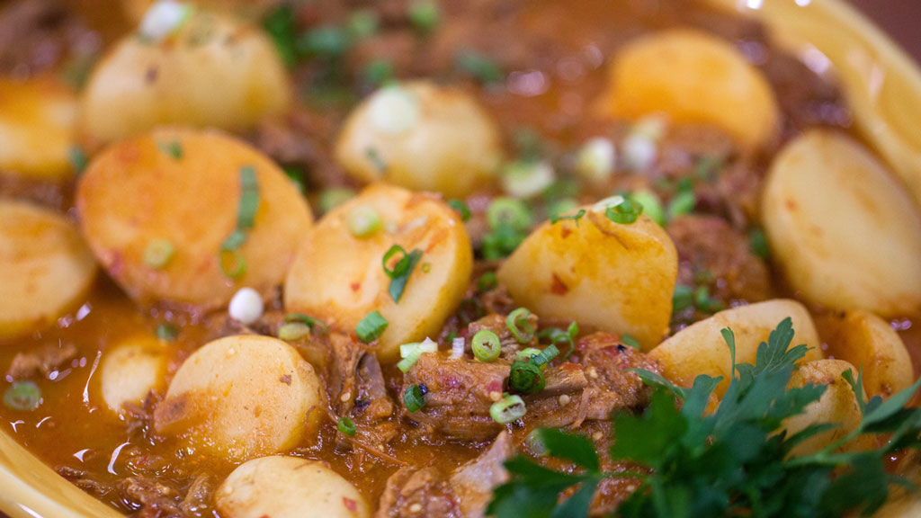 carne de panela com batata fácil