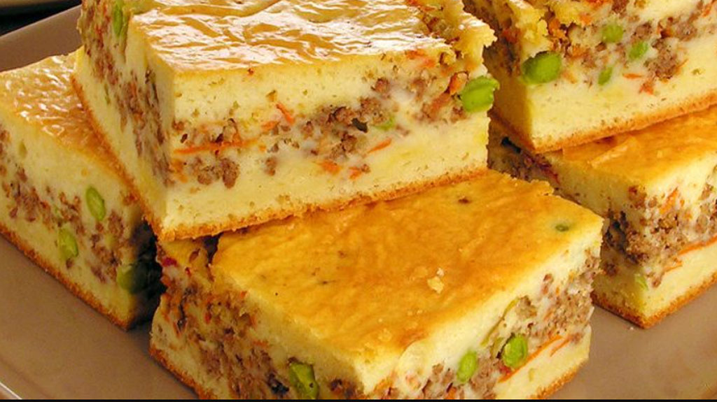 torta simples de carne moída