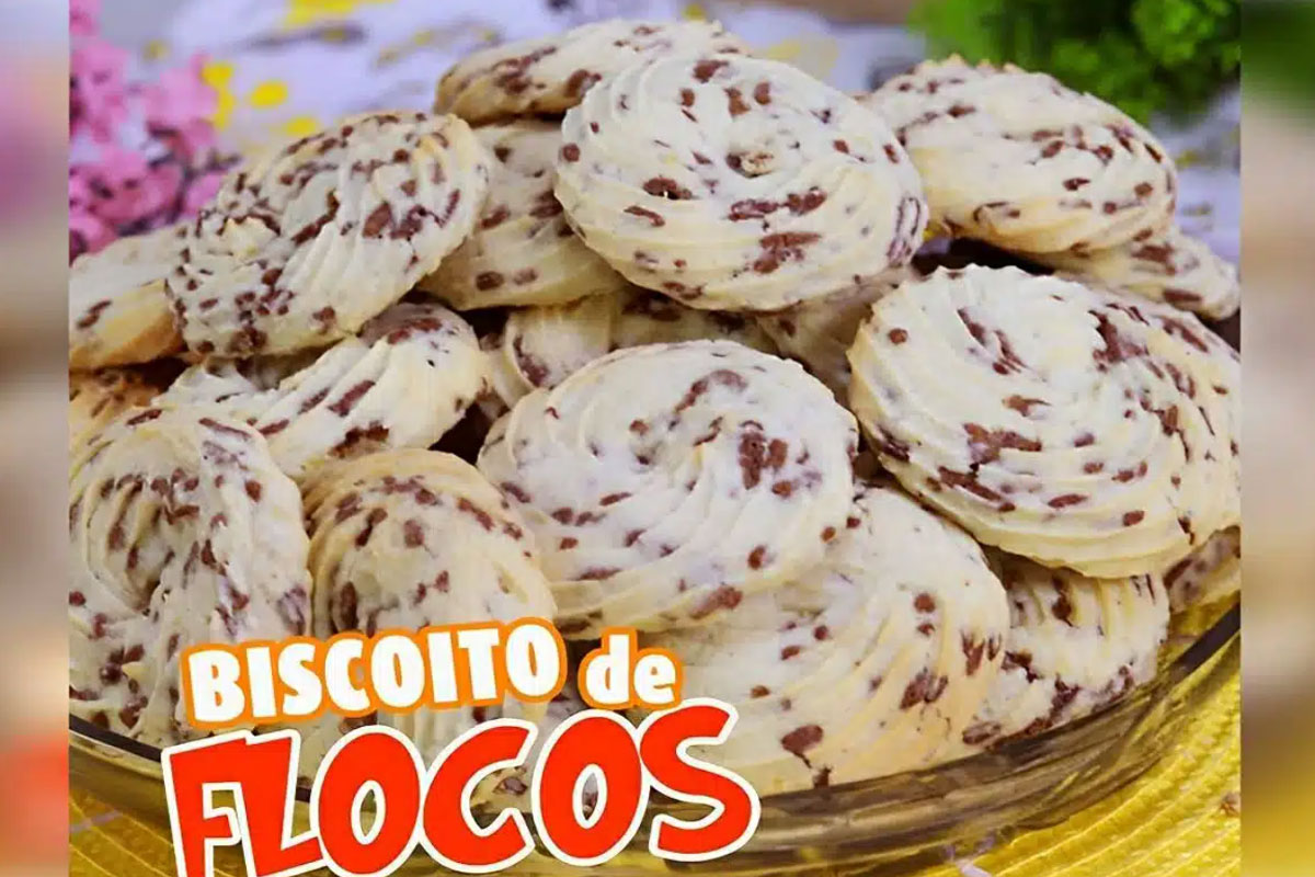 Biscoito amanteigado de flocos