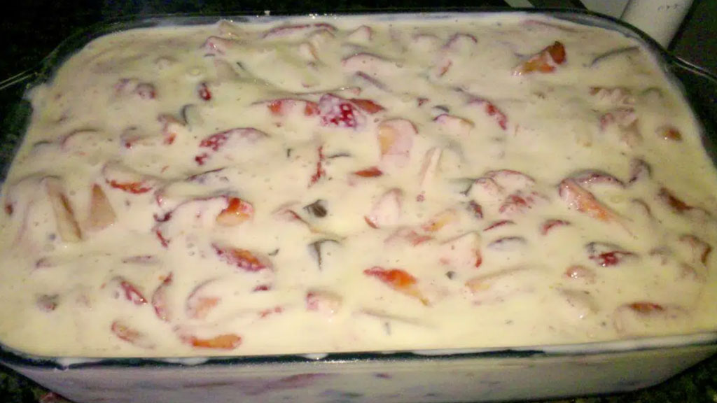 Strogonoff de morango com creme