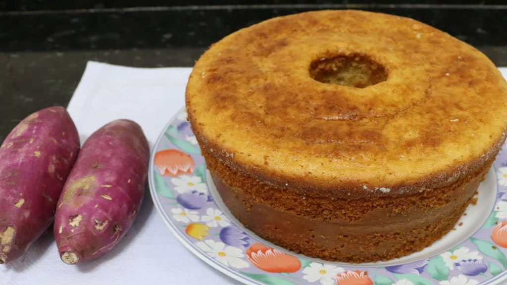 Bolo de batata doce saudável