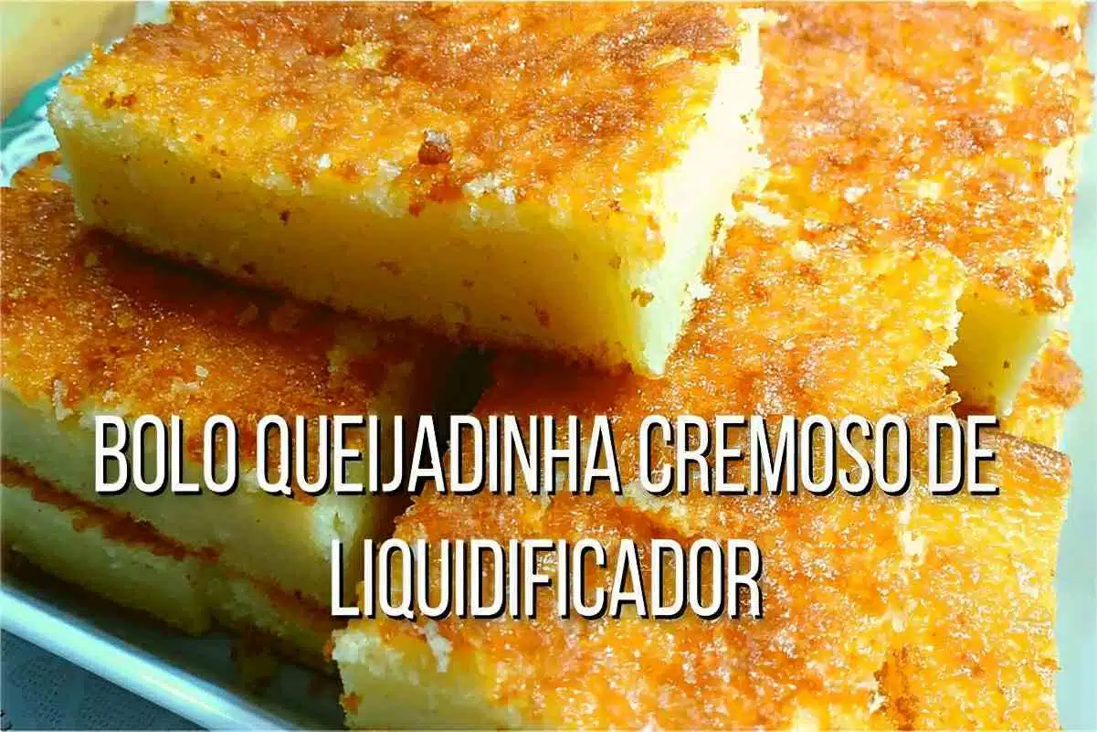 Bolo queijadinha no liquidificador