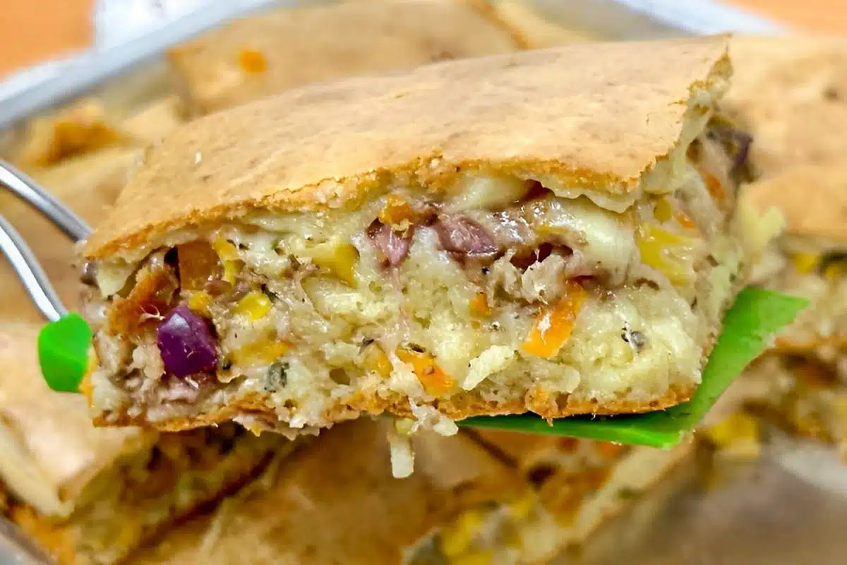 Torta de sardinha e queijo