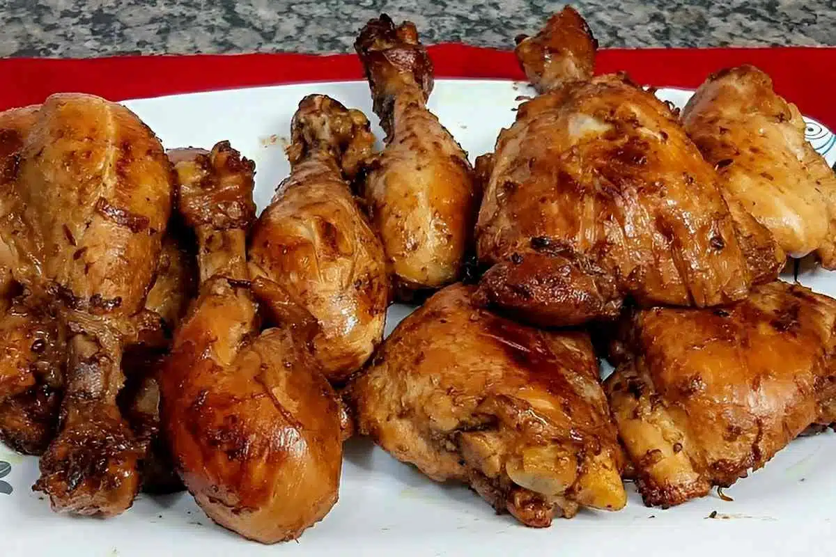 Frango frito na cebola