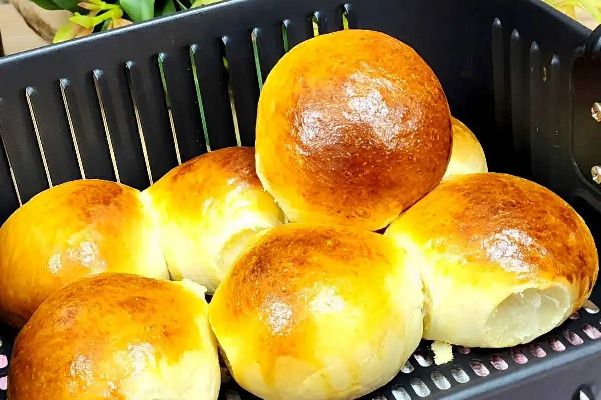 Pão de leite na airfryer