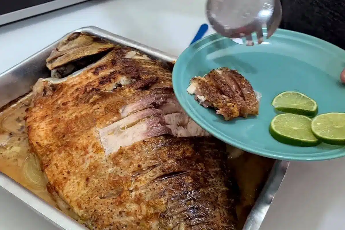 Peixe assado especial