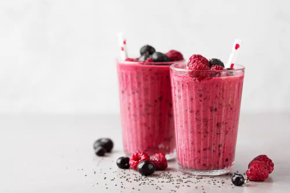 Smoothie de chia e frutas