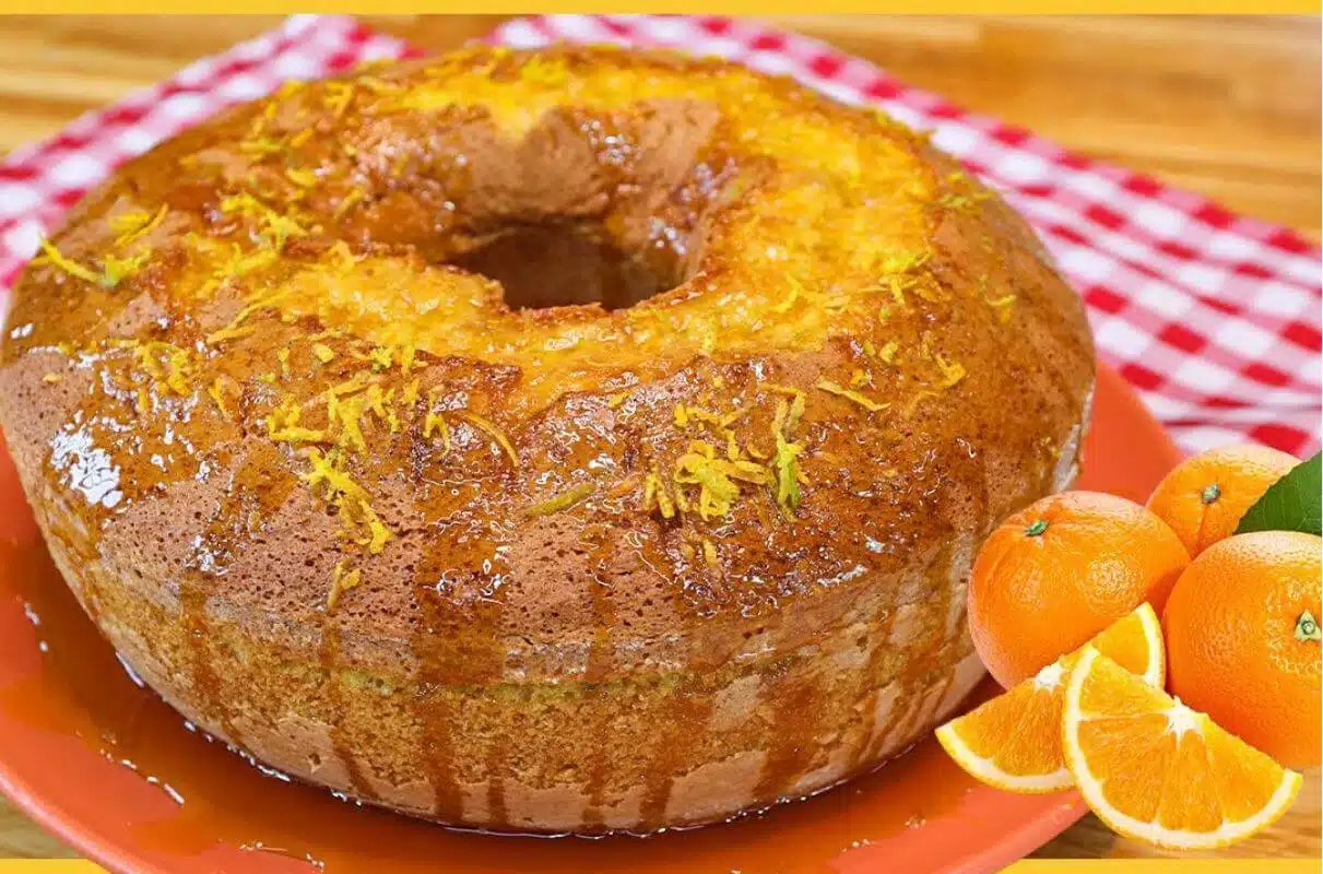 Bolo de laranja molhadinho