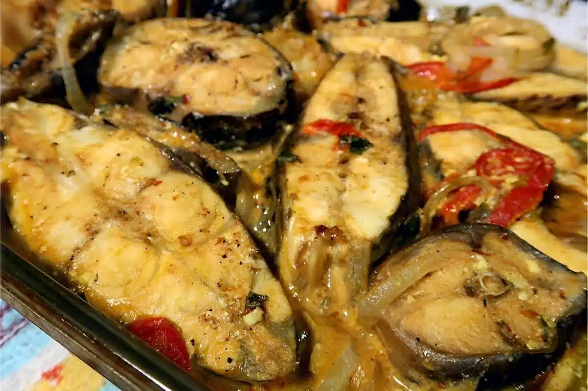 Peixe em postas no forno