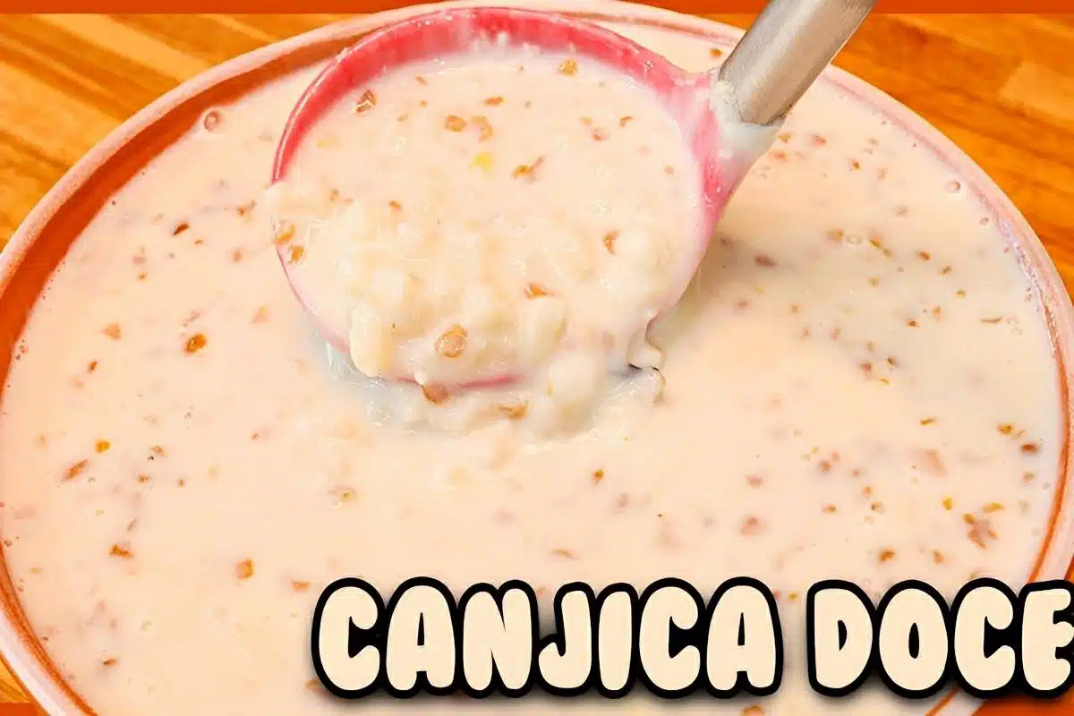 Canjica cremosa com amendoim