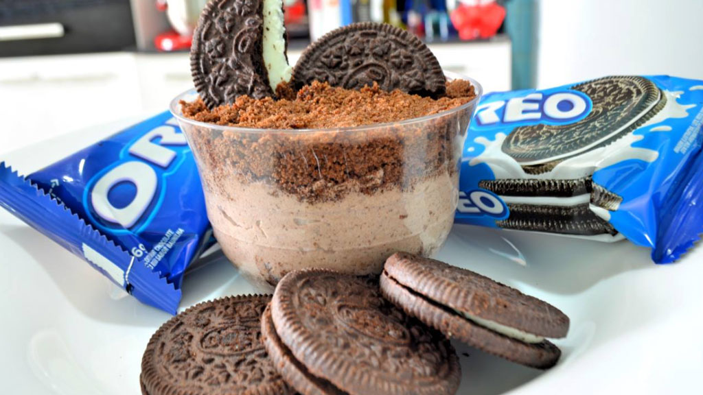 Mousse gelado de oreo