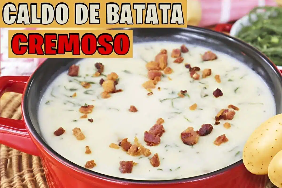 Caldo de batata com bacon