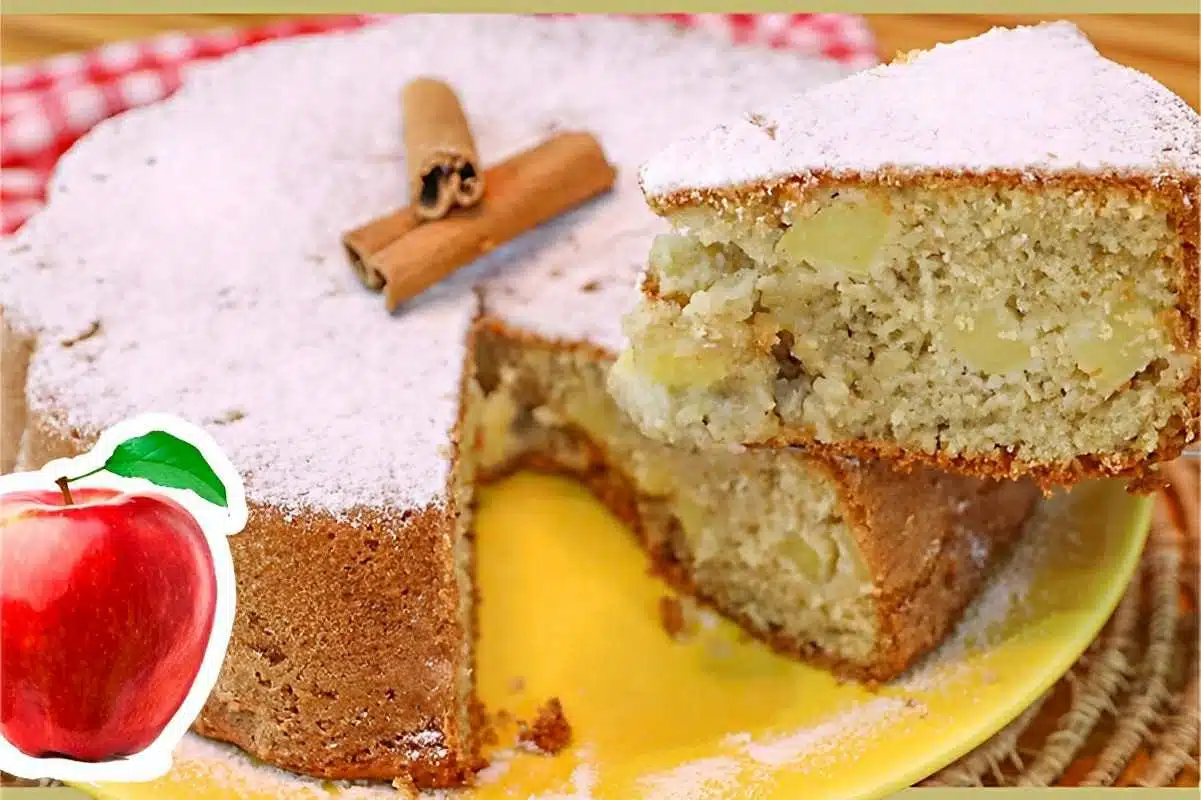 Bolo de maçã com canela