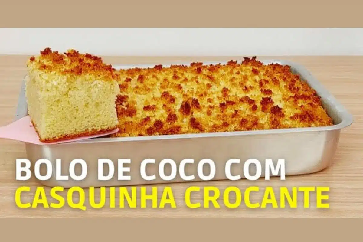 Bolo de coco com casquinha