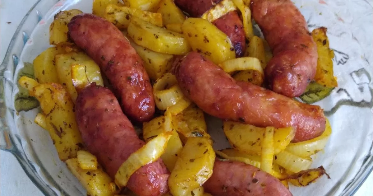 Linguiça toscana com batatas